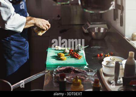 Collage of Food Preparation With Various Ingredients in a Kitchen Setting During Daytime Stock Photo