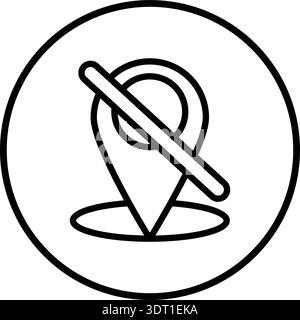 Location off Vector Icon Design Illustration Stock Vector
