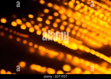 Collage of Orange Lights Creating Patterns and Shapes in a Unique Display of Colors and Forms Stock Photo