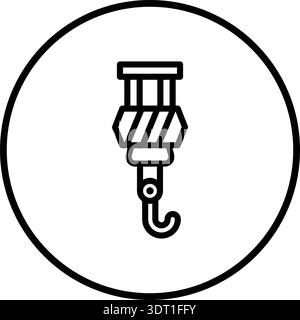 Crane hook Vector Icon Design Illustration Stock Vector