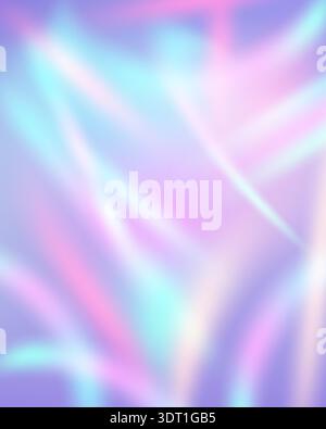 dreamy ethereal blend of pastel lavender and pink colors glowing holographic background with soft cyan streaks, vibrant abstract aesthetic backdrop Stock Vector
