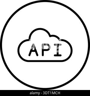 Api Vector Icon Design Illustration Stock Vector