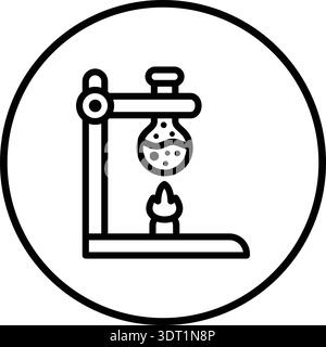 Bunsen burner Vector Icon Design Illustration Stock Vector