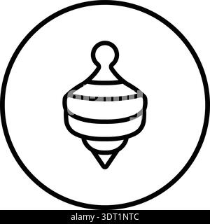 Spinning top Vector Icon Design Illustration Stock Vector