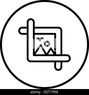 Crop tool Vector Icon Design Illustration Stock Vector