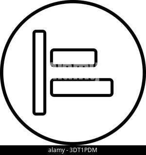Left alignment Vector Icon Design Illustration Stock Vector