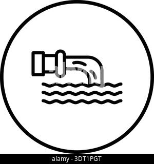 Waste water Vector Icon Design Illustration Stock Vector
