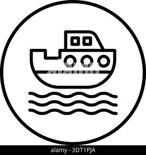 Boat Vector Icon Design Illustration Stock Vector