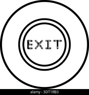 Exit Vector Icon Design Illustration Stock Vector