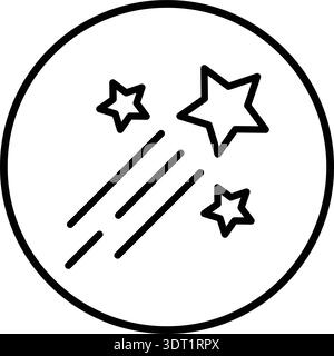 Shooting stars Vector Icon Design Illustration Stock Vector