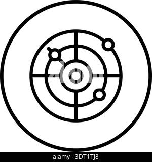 Radar Vector Icon Design Illustration Stock Vector