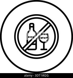 No alcohol Vector Icon Design Illustration Stock Vector