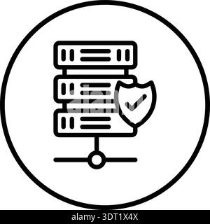 Database Vector Icon Design Illustration Stock Vector
