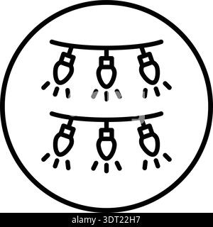 Garland Vector Icon Design Illustration Stock Vector