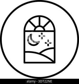 Window Vector Icon Design Illustration Stock Vector