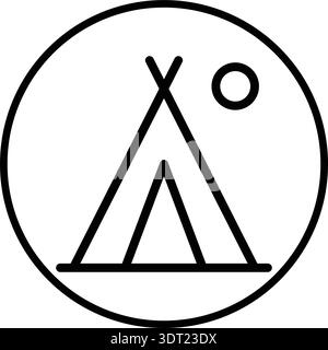 Camping Vector Icon Design Illustration Stock Vector