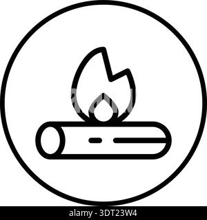 Bonfire Vector Icon Design Illustration Stock Vector
