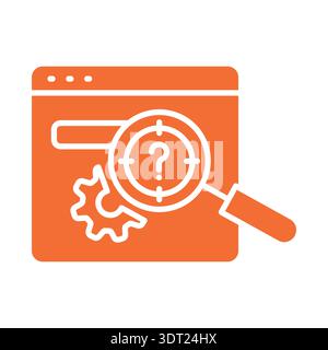 Better search engine color flat icon for digital and print projects.  Minimal clean icons for apps and websites. Modern simple icons for UI UX and bra Stock Vector