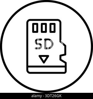 Memory card Vector Icon Design Illustration Stock Vector