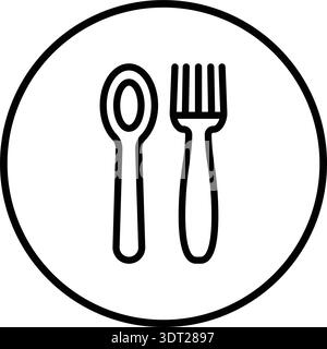 Cutlery Vector Icon Design Illustration Stock Vector