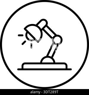 Desk Lamp Vector Icon Design Illustration Stock Vector