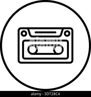 Casette Vector Icon Design Illustration Stock Vector