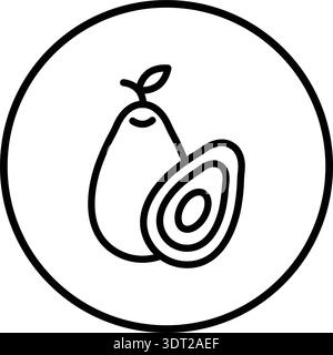 Avocado Vector Icon Design Illustration Stock Vector