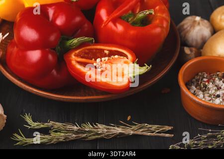 Fresh Vegetables Collected in a Bowl for Cooking and Preparing Meals at Home Stock Photo