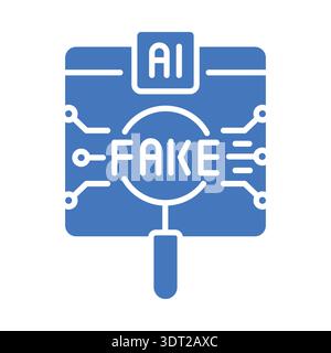 Counterfeit detection color flat icon for digital and print projects.  Minimal clean icons for apps and websites. Modern simple icons for UI UX and br Stock Vector