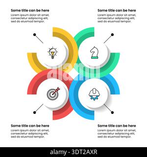 Infographic template with icons and 4 options or steps. Can be used for workflow layout, diagram, banner, webdesign. Vector illustration Stock Vector