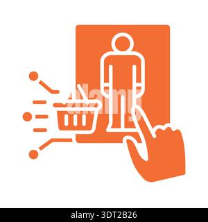 Customer behavior analytics color flat icon for digital and print projects.  Minimal clean icons for apps and websites. Modern simple icons for UI UX Stock Vector