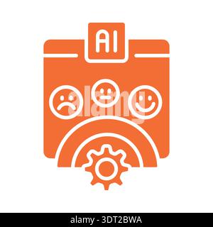 Sentiment analysis color flat icon for digital and print projects.  Minimal clean icons for apps and websites. Modern simple icons for UI UX and brand Stock Vector