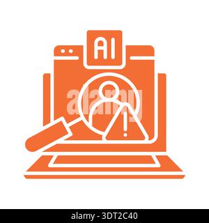 Fraud detection color flat icon for digital and print projects.  Minimal clean icons for apps and websites. Modern simple icons for UI UX and branding Stock Vector