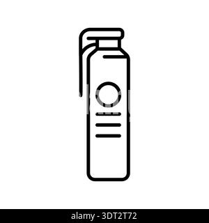 Industrial lubricant black line icon for digital and print projects. PFAS product. Minimal clean icons for apps and websites. Modern simple icons for Stock Vector