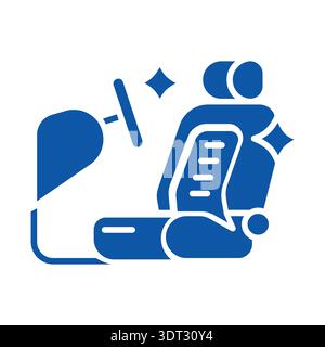 Car interior color flat icon for digital and print projects. PFAS product. Minimal clean icons for apps and websites. Modern simple icons for UI UX an Stock Vector