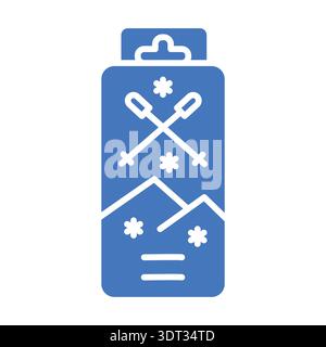 Ski wax color flat icon for digital and print projects. PFAS product. Minimal clean icons for apps and websites. Modern simple icons for UI UX and bra Stock Vector