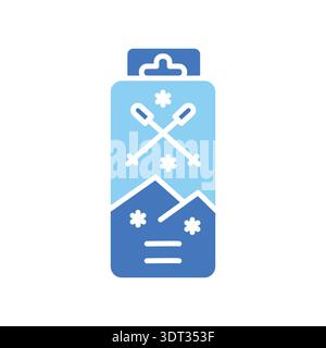 Ski wax color flat icon for digital and print projects. PFAS product. Minimal clean icons for apps and websites. Modern simple icons for UI UX and bra Stock Vector