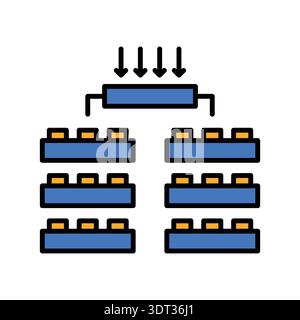 Photolithography color line icon for digital and print projects. PFAS product. Minimal clean icons for apps and websites. Modern simple icons for UI U Stock Vector