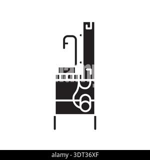 olive filling color flat icon. Vector isolated element. Editable stroke. Stock Vector
