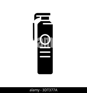 Industrial lubricant black flat icon for digital and print projects. PFAS product. Minimal clean icons for apps and websites. Modern simple icons for Stock Vector