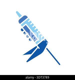 Sealant color flat icon for digital and print projects. PFAS product. Minimal clean icons for apps and websites. Modern simple icons for UI UX and bra Stock Vector