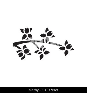 olive inflorescence color flat icon. Vector isolated element. Editable stroke. Stock Vector