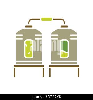 olive refining color flat icon. Vector isolated element. Editable stroke. Stock Vector