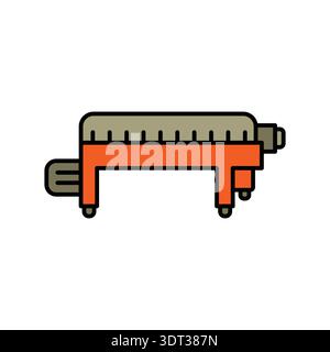 olive centrifugation color line icon. Vector isolated element. Editable stroke. Stock Vector