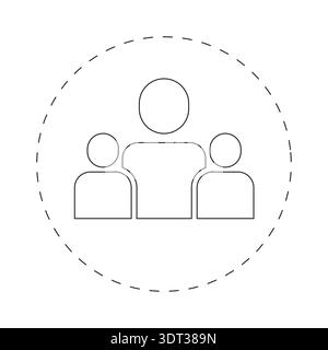 Professional Team User Group Icon Vector for Corporate Networking and Community Support Concept Stock Vector