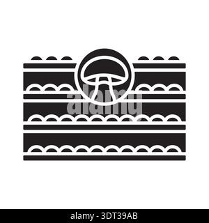 Dutch system mushroom color flat icon for digital and print projects.  Minimal clean icons for apps and websites. Modern simple icons for UI UX and br Stock Vector