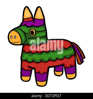 Festive donkey pinata vector illustration for Cinco de Mayo celebrations Stock Vector