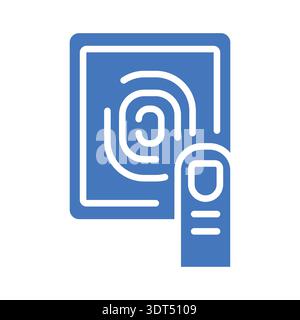 biometric sensor color flat icon for digital and print projects.  Minimal clean icons for apps and websites. Modern simple icons for UI UX and brandin Stock Vector