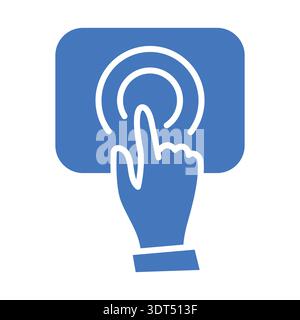 capacitive touch sensor color flat icon for digital and print projects.  Minimal clean icons for apps and websites. Modern simple icons for UI UX and Stock Vector