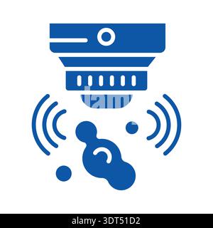 gas sensor color flat icon for digital and print projects.  Minimal clean icons for apps and websites. Modern simple icons for UI UX and branding Stock Vector